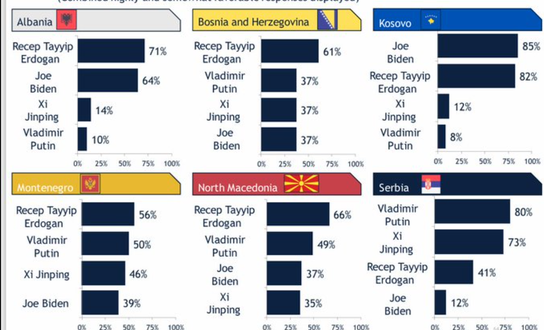 Erdogani dhe Putini politikanët më popullor në Maqedoninë e Veriut, sipas anketës së IRI